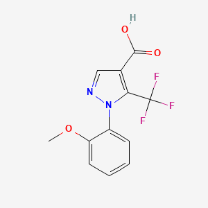 molecular formula C12H9F3N2O3 B1352777 1-(2-methoxyphenyl)-5-(trifluoromethyl)-1H-pyrazole-4-carboxylic acid CAS No. 618070-64-7