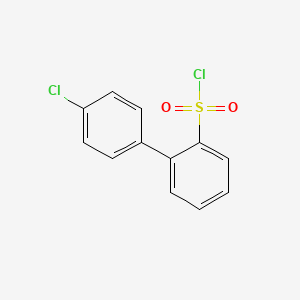 molecular formula C12H8Cl2O2S B1352784 [2-(4-Chlorophenyl)phenyl]sulfonyl chloride CAS No. 887344-37-8