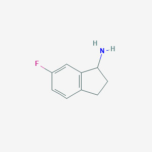 molecular formula C9H10FN B135279 6-Fluoro-2,3-dihydro-1H-inden-1-amine CAS No. 148960-36-5
