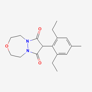 molecular formula C18H24N2O3 B1352818 8-(2,6-Diethyl-4-methylphenyl)tetrahydropyrazolo(1,2-d)(1,4,5)oxadiazepine-7,9-dione CAS No. 314020-44-5