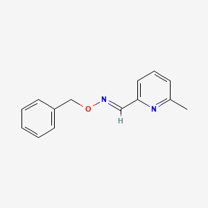 molecular formula C14H14N2O B1352837 2-Pyridinecarboxaldehyde, 6-methyl-, O-(phenylmethyl)oxime CAS No. 70289-35-9