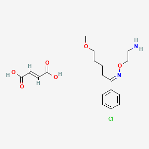 molecular formula C18H25ClN2O6 B1352838 4'-Chloro-5-methoxyvalerophenone (E)-O-(2-aminoethyl)oxime fumarate CAS No. 54739-21-8