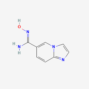 molecular formula C8H8N4O B1352842 N'-hydroxyimidazo[1,2-a]pyridine-6-carboximidamide CAS No. 885950-24-3