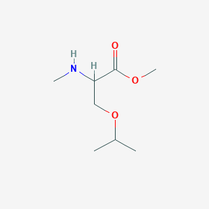 molecular formula C8H17NO3 B13528493 methyl O-isopropyl-N-methylserinate 