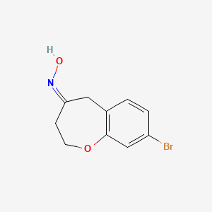 molecular formula C10H10BrNO2 B13528546 N-(8-bromo-2,3,4,5-tetrahydro-1-benzoxepin-4-ylidene)hydroxylamine 