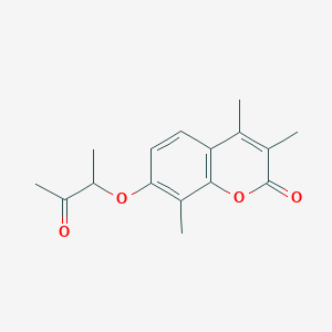 molecular formula C16H18O4 B1352864 3,4,8-Trimethyl-7-(1-methyl-2-oxopropoxy)-2H-chromen-2-one CAS No. 314742-07-9