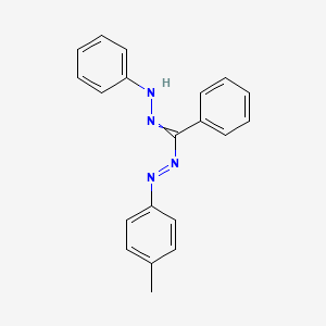 molecular formula C20H18N4 B1352868 Diazene, (4-methylphenyl)[phenyl(phenylhydrazono)methyl]- CAS No. 13412-07-2