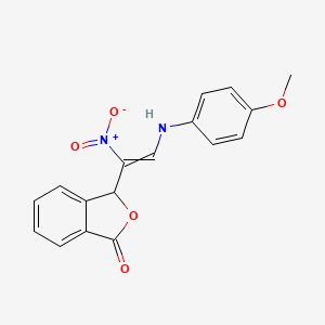molecular formula C17H14N2O5 B1352873 3-[2-(4-methoxyanilino)-1-nitroethenyl]-3H-2-benzofuran-1-one 