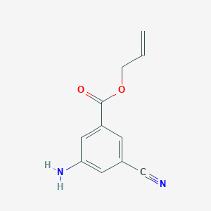 molecular formula C11H10N2O2 B135288 Allyl 3-amino-5-cyanobenzoate CAS No. 153774-83-5