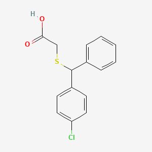 molecular formula C15H13ClO2S B1352887 2-{[(4-Chlorophenyl)(phenyl)methyl]sulfanyl}acetic acid CAS No. 90212-85-4