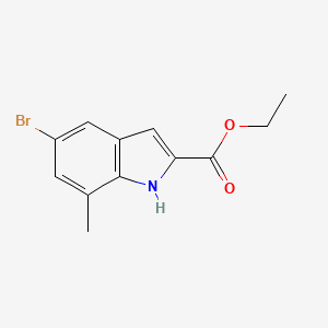 molecular formula C12H12BrNO2 B1352903 Ethyl 5-bromo-7-methyl-1H-indole-2-carboxylate CAS No. 15936-73-9