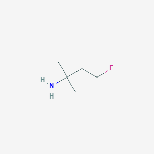 molecular formula C5H12FN B13529035 4-Fluoro-2-methylbutan-2-amine 