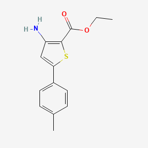 molecular formula C14H15NO2S B1352908 3-氨基-5-(4-甲基苯基)噻吩-2-羧酸乙酯 CAS No. 37572-22-8