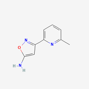 molecular formula C9H9N3O B13529225 5-Amino-3-(6-methyl-2-pyridyl)isoxazole 