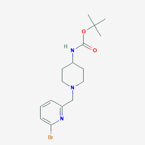 molecular formula C16H24BrN3O2 B1352928 tert-Butyl 1-[(6-Bromopyridin-2-yl)methyl]piperidin-4-ylcarbamate CAS No. 303763-37-3