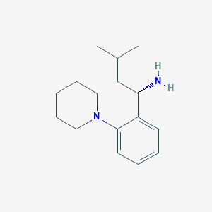 molecular formula C16H26N2 B135294 (S)-3-methyl-1-(2-(piperidin-1-yl)phenyl)butan-1-amine CAS No. 147769-93-5