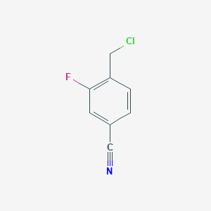 molecular formula C8H5ClFN B1352944 4-(Chloromethyl)-3-fluorobenzonitrile CAS No. 345903-03-9