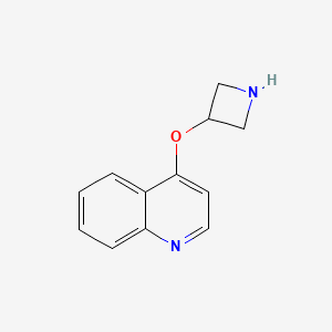molecular formula C12H12N2O B13529546 4-(Azetidin-3-yloxy)quinoline 