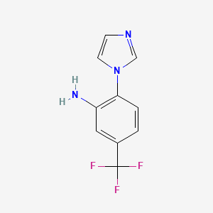 molecular formula C10H8F3N3 B1352957 2-(1H-imidazol-1-yl)-5-(trifluoromethyl)aniline CAS No. 380389-67-3