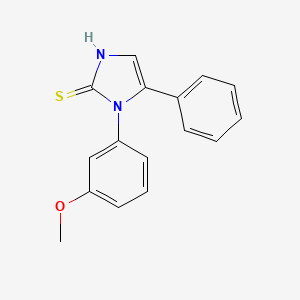 molecular formula C16H14N2OS B1352963 1-(3-methoxyphenyl)-5-phenyl-1H-imidazole-2-thiol 