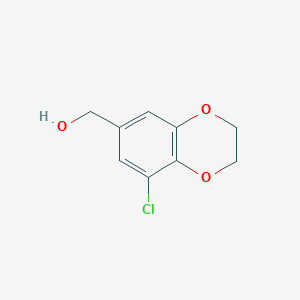 molecular formula C9H9ClO3 B1352965 (8-Chloro-2,3-dihydro-1,4-benzodioxin-6-yl)methanol CAS No. 852399-55-4