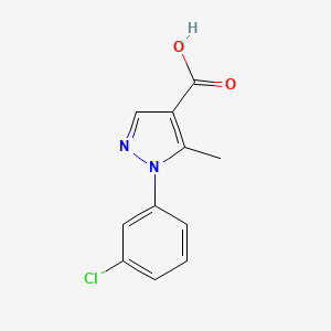 molecular formula C11H9ClN2O2 B1352981 1-(3-chlorophenyl)-5-methyl-1H-pyrazole-4-carboxylic acid CAS No. 241799-33-7