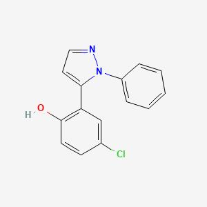 molecular formula C15H11ClN2O B1352992 4-chloro-2-(1-phenyl-1H-pyrazol-5-yl)phenol CAS No. 36124-03-5