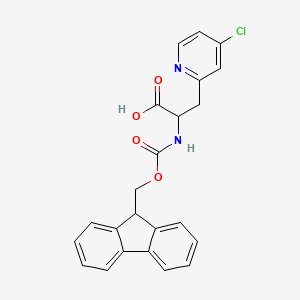 molecular formula C23H19ClN2O4 B13529980 (2R)-3-(4-chloro-2-pyridyl)-2-(9H-fluoren-9-ylmethoxycarbonylamino)propanoic acid 