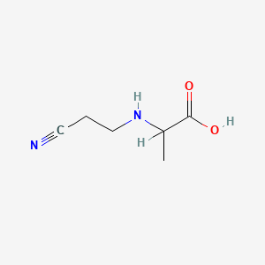 molecular formula C6H10N2O2 B1352999 N-(2-Cyanoethyl)-DL-alanine CAS No. 63905-32-8