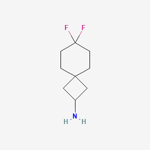 molecular formula C9H15F2N B13530042 7,7-Difluorospiro[3.5]nonan-2-amine 