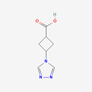 molecular formula C7H9N3O2 B13530053 (1r,3r)-3-(4H-1,2,4-triazol-4-yl)cyclobutane-1-carboxylic acid 