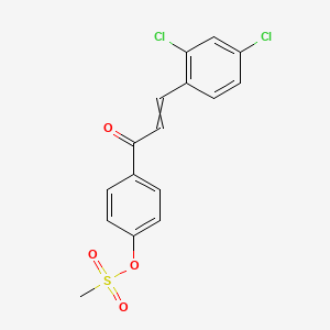 molecular formula C16H12Cl2O4S B1353007 4-[3-(2,4-Dichlorophenyl)acryloyl]phenyl methanesulfonate 