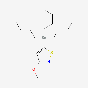 molecular formula C16H31NOSSn B13530110 3-Methoxy-5-(tributylstannyl)isothiazole 
