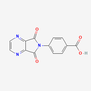 molecular formula C13H7N3O4 B1353014 4-(5,7-dioxo-5,7-dihydro-6H-pyrrolo[3,4-b]pyrazin-6-yl)benzoic acid CAS No. 37460-93-8