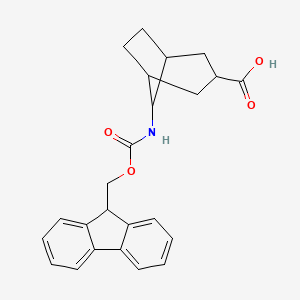 molecular formula C24H25NO4 B13530182 8-({[(9H-fluoren-9-yl)methoxy]carbonyl}amino)bicyclo[3.2.1]octane-3-carboxylicacid 