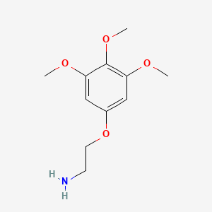 molecular formula C11H17NO4 B13530291 Ethanamine, 2-(3,4,5-trimethoxyphenoxy)- CAS No. 65876-17-7