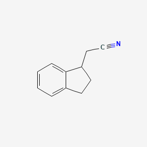 molecular formula C11H11N B13530294 2,3-Dihydro-1H-inden-1-ylacetonitrile CAS No. 26452-99-3