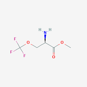 molecular formula C5H8F3NO3 B13530311 Methyl O-(trifluoromethyl)-D-serinate 