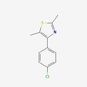 molecular formula C11H10ClNS B1353032 4-(4-氯苯基)-2,5-二甲基噻唑 CAS No. 206556-03-8