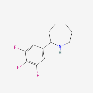 molecular formula C12H14F3N B13530360 2-(3,4,5-Trifluorophenyl)azepane 