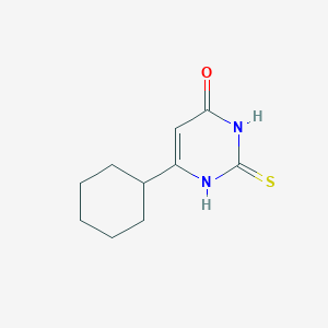 molecular formula C10H14N2OS B1353045 6-Cyclohexyl-2-mercaptopyrimidin-4-ol CAS No. 28811-81-6