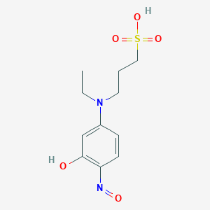 molecular formula C11H16N2O5S B1353046 1-Propanesulfonic acid, 3-[ethyl(3-hydroxy-4-nitrosophenyl)amino]- CAS No. 80459-17-2
