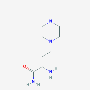 molecular formula C9H20N4O B13530546 2-Amino-4-(4-methylpiperazin-1-yl)butanamide 