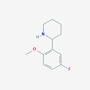 molecular formula C12H16FNO B13530651 2-(5-Fluoro-2-methoxyphenyl)piperidine 