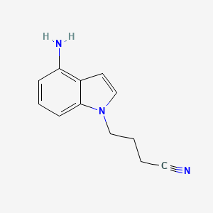 molecular formula C12H13N3 B13530676 4-(4-Amino-1h-indol-1-yl)butanenitrile 
