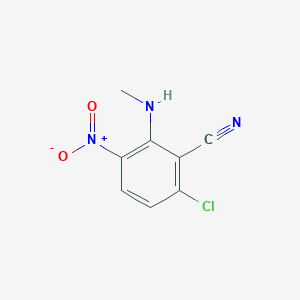 molecular formula C8H6ClN3O2 B1353075 6-氯-2-(甲基氨基)-3-硝基苯甲腈 CAS No. 333458-39-2