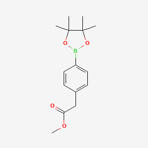 molecular formula C15H21BO4 B1353081 Methyl 2-(4-(4,4,5,5-tetramethyl-1,3,2-dioxaborolan-2-yl)phenyl)acetate CAS No. 454185-98-9