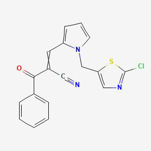 molecular formula C18H12ClN3OS B1353096 (E)-2-benzoyl-3-{1-[(2-chloro-1,3-thiazol-5-yl)methyl]-1H-pyrrol-2-yl}-2-propenenitrile 