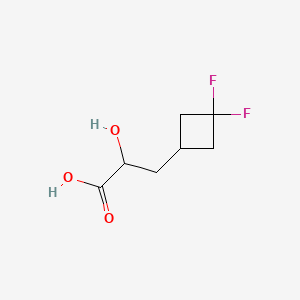 molecular formula C7H10F2O3 B13531081 3-(3,3-Difluorocyclobutyl)-2-hydroxypropanoicacid 