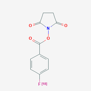 molecular formula C11H8FNO4 B135312 N-Succinimidyl-4-fluorobenzoate CAS No. 141762-27-8